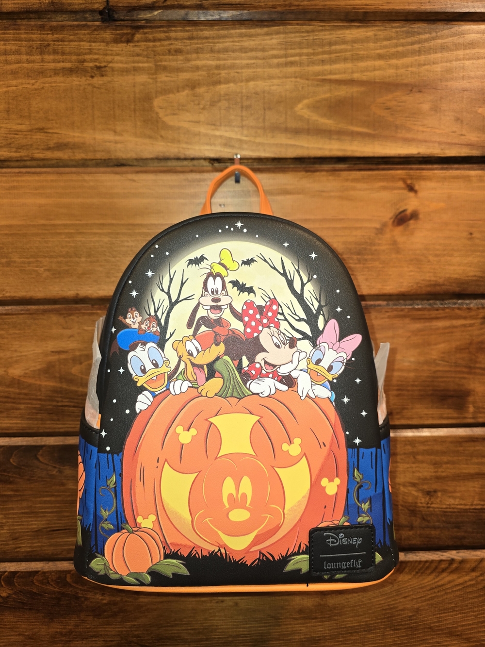 Disney Loungefly Kids Orange Halloween Pumpkin Backpack